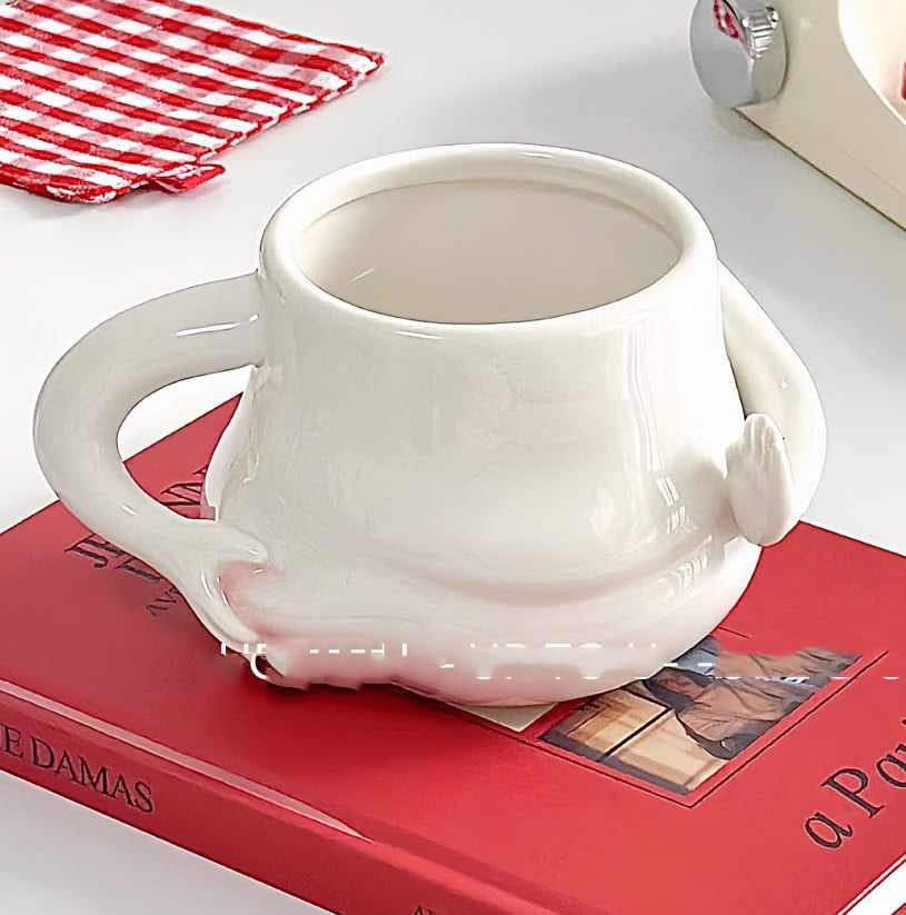 Funny Red Butt Ceramic Mug, Holiday Gift Idea
