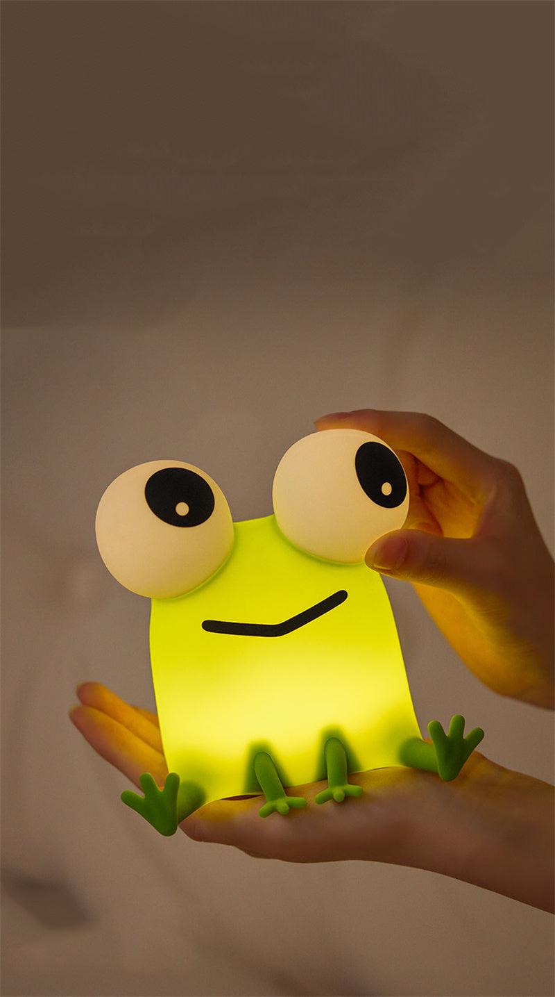 Glowing Frog Night Light & Phone Stand – Cute LED Desk Lamp for Kids, Room Decor