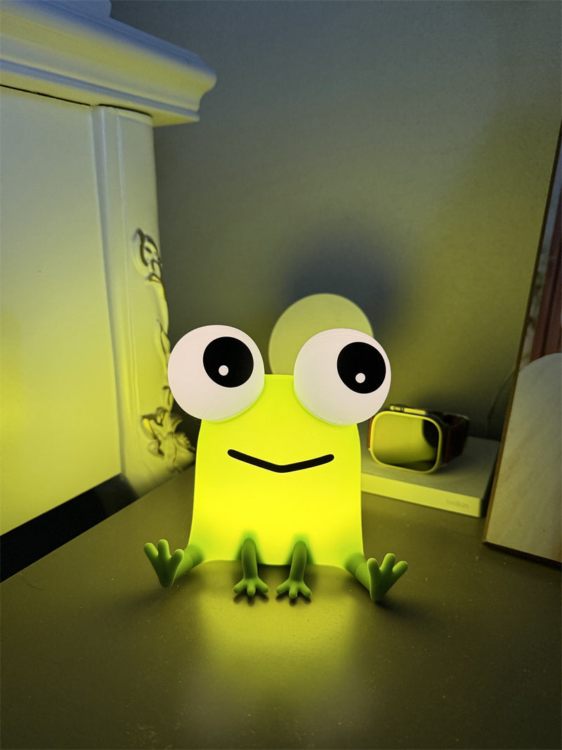 Glowing Frog Night Light & Phone Stand – Cute LED Desk Lamp for Kids, Room Decor