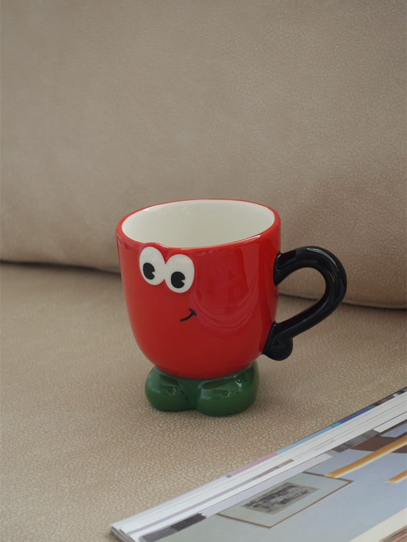 Happy Smile Cartoon Ceramic Mug - Spread Joy with Every Sip