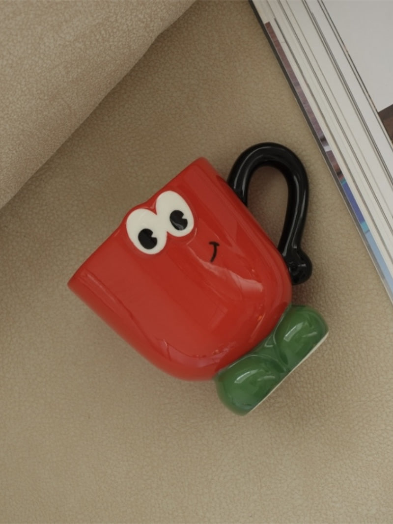 Happy Smile Cartoon Ceramic Mug - Spread Joy with Every Sip