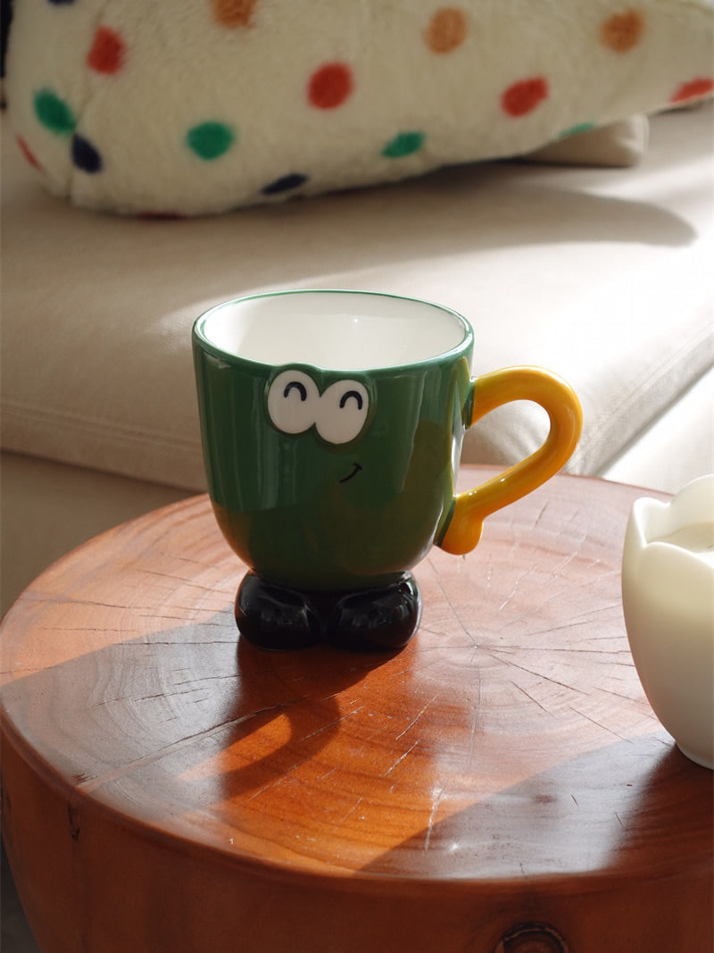 Happy Smile Cartoon Ceramic Mug - Spread Joy with Every Sip