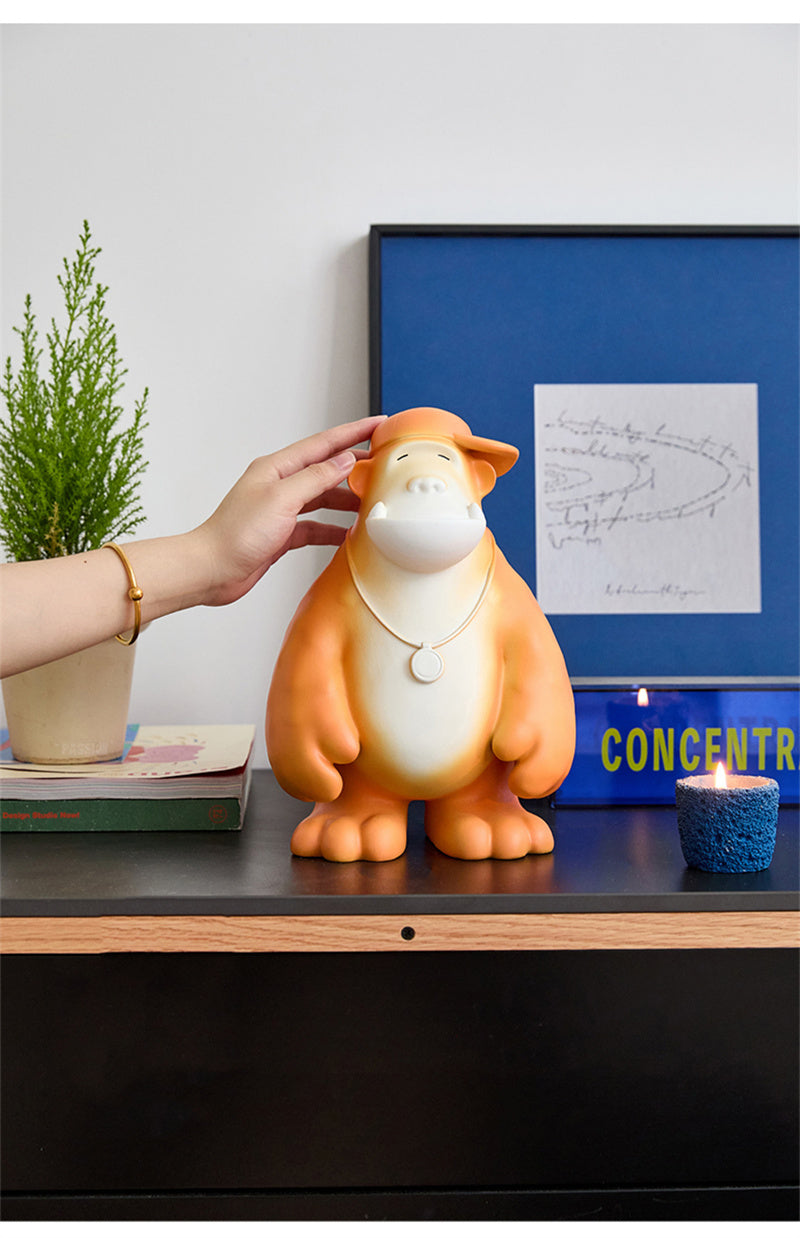 Hip-Hop Gorilla Sculpture - Cool Urban Art Decor,Home Office Ornaments