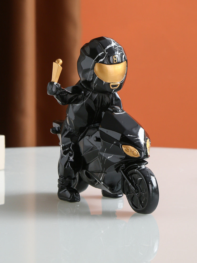 Interesting motorcycle sculpture ornaments, home office desktop decoration