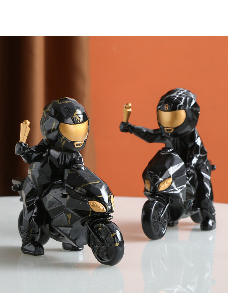 Interesting motorcycle sculpture ornaments, home office desktop decoration