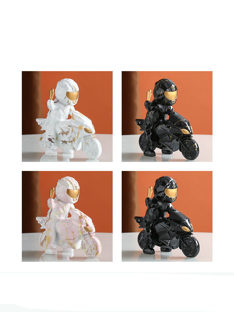 Interesting motorcycle sculpture ornaments, home office desktop decoration