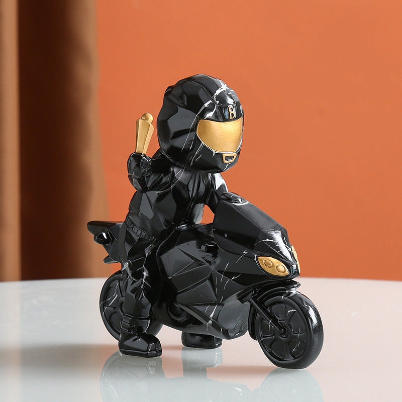 Interesting motorcycle sculpture ornaments, home office desktop decoration