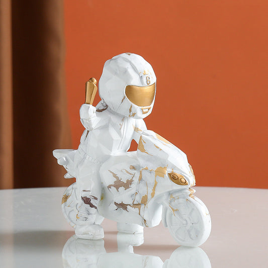 Interesting motorcycle sculpture ornaments, home office desktop decoration