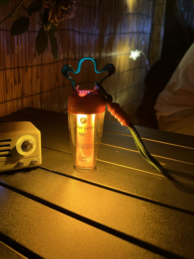 IPX4 Waterproof Carrot Rechargeable LED Camping Lantern Light with Magnetic Base for Outdoor Hiking Emergency Gift