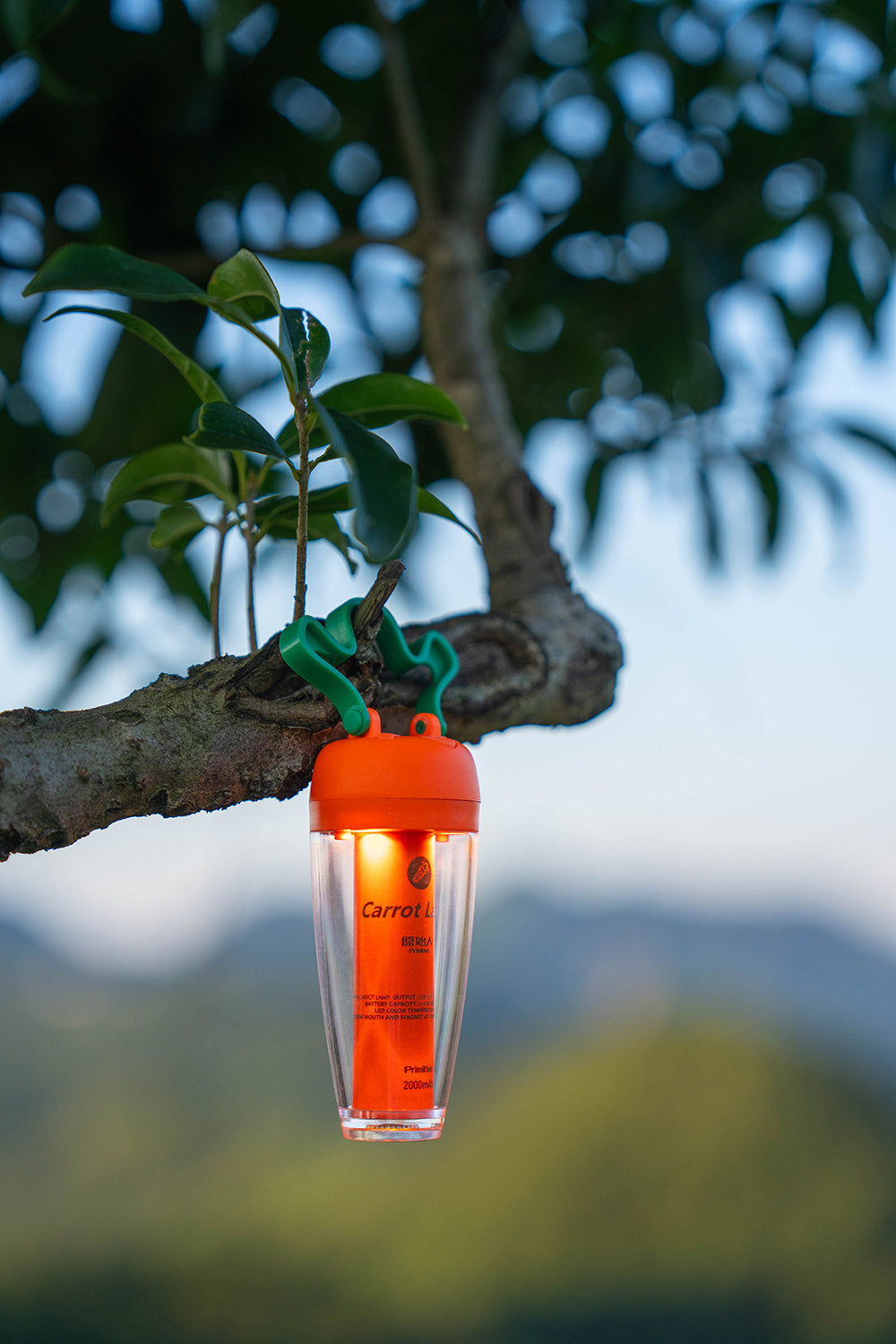 IPX4 Waterproof Carrot Rechargeable LED Camping Lantern Light with Magnetic Base for Outdoor Hiking Emergency Gift