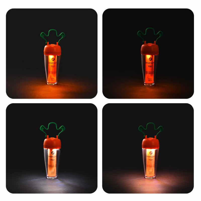 IPX4 Waterproof Carrot Rechargeable LED Camping Lantern Light with Magnetic Base for Outdoor Hiking Emergency Gift