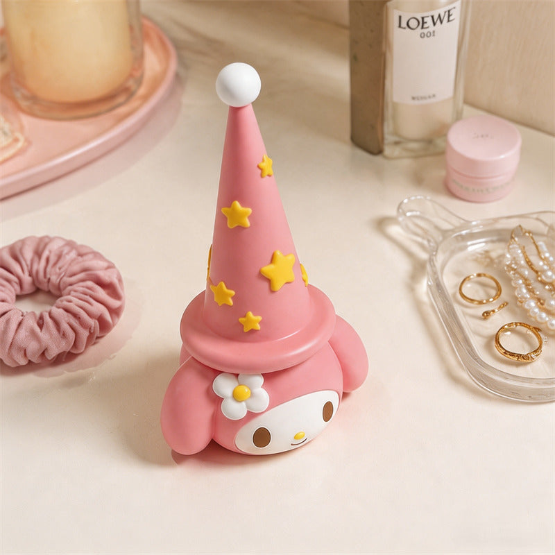 Kawaii Cartoon Scrunchie Organizer Stand, Cute Cone Tower Hair Accessory Display Rack, Vanity Table Decor, Sweet Gift for Girls Teens