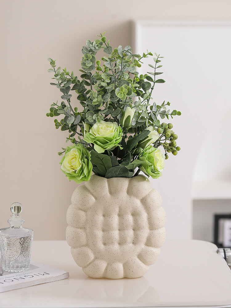 Artistic Ceramic Cookie Vase: Unique Floral Display