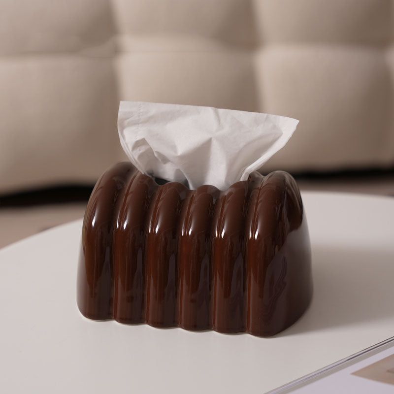 Literary And Fresh Chocolate Ceramic Tissue Box – MoreAngle