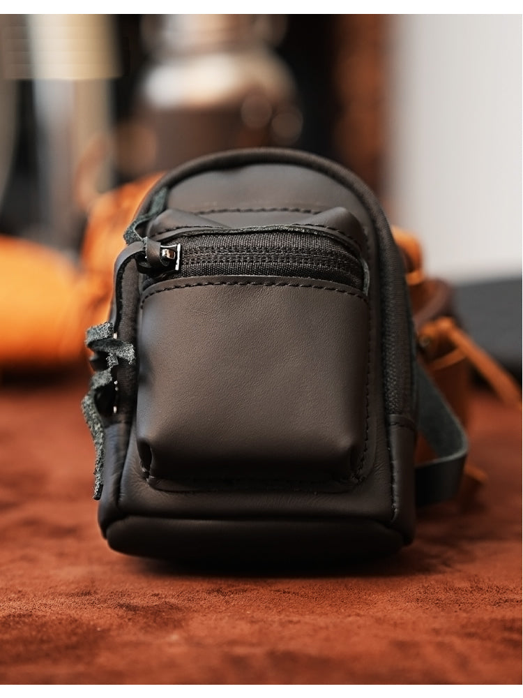 Mini Backpack Purse - Vintage Crazy Horse Leather Coin Wallet