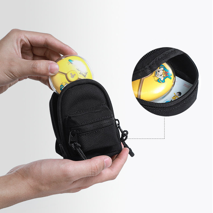 Mini Backpack Style Zipper Coin Purse, Small Oxford Fabric Keychain Pouch