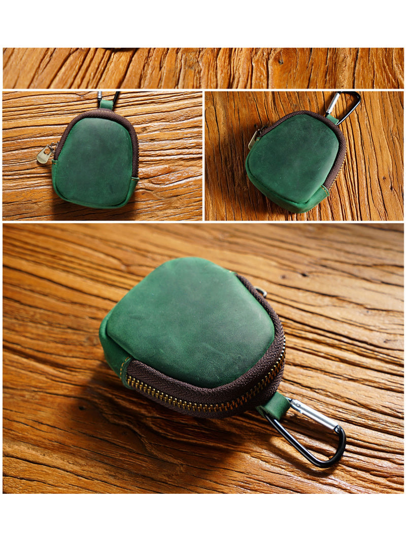 Mini Cowhide Backpack-Shaped Coin Purse - Keychain Bag & Earphone Pouch