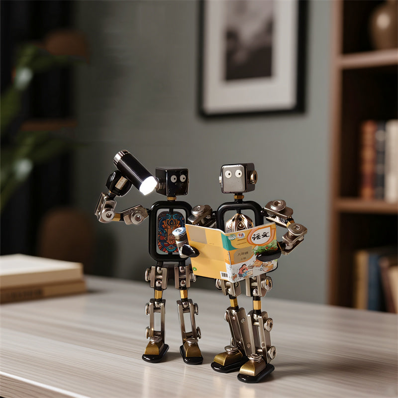 Mini Mechanical Robot Sculpture Ornamentsr -  Industrial Art Decor,Cool GIft