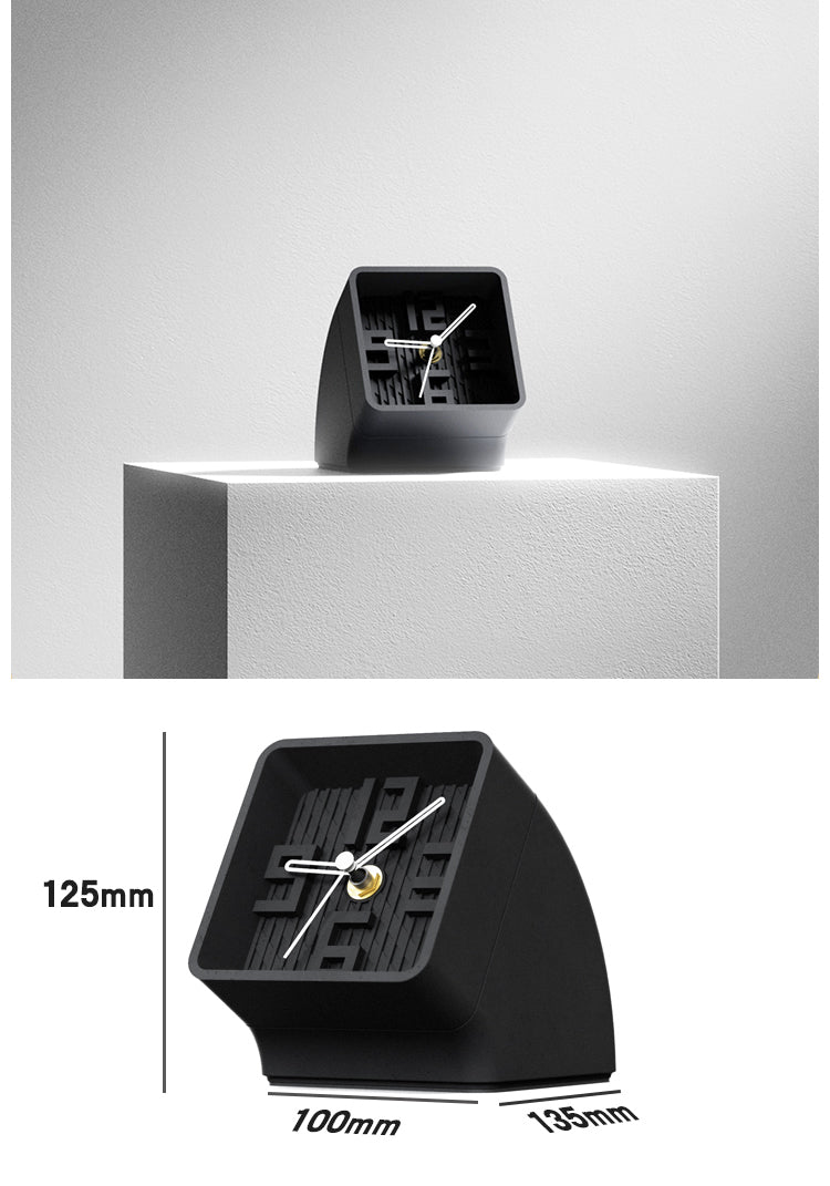 Minimalist Art Concrete Table Clock, Home Office Desktop Decoration ...