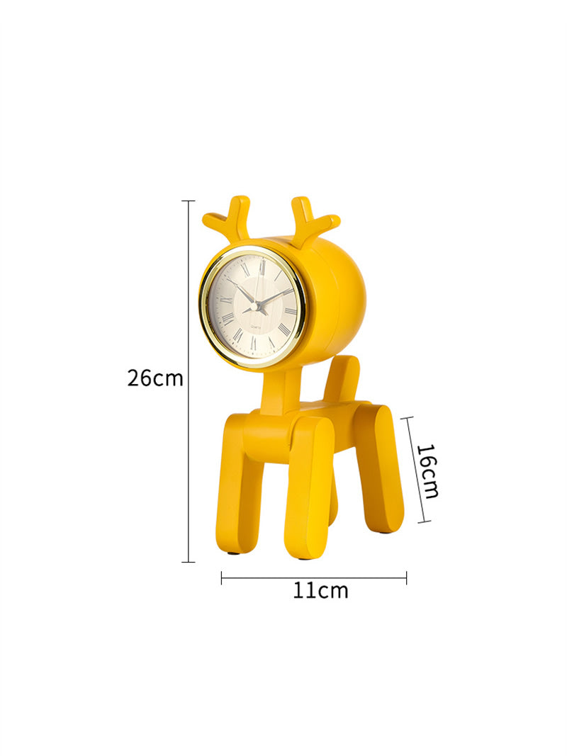Minimalist Deer Desk Clock - Elegant Animal-Shaped Analog Clock