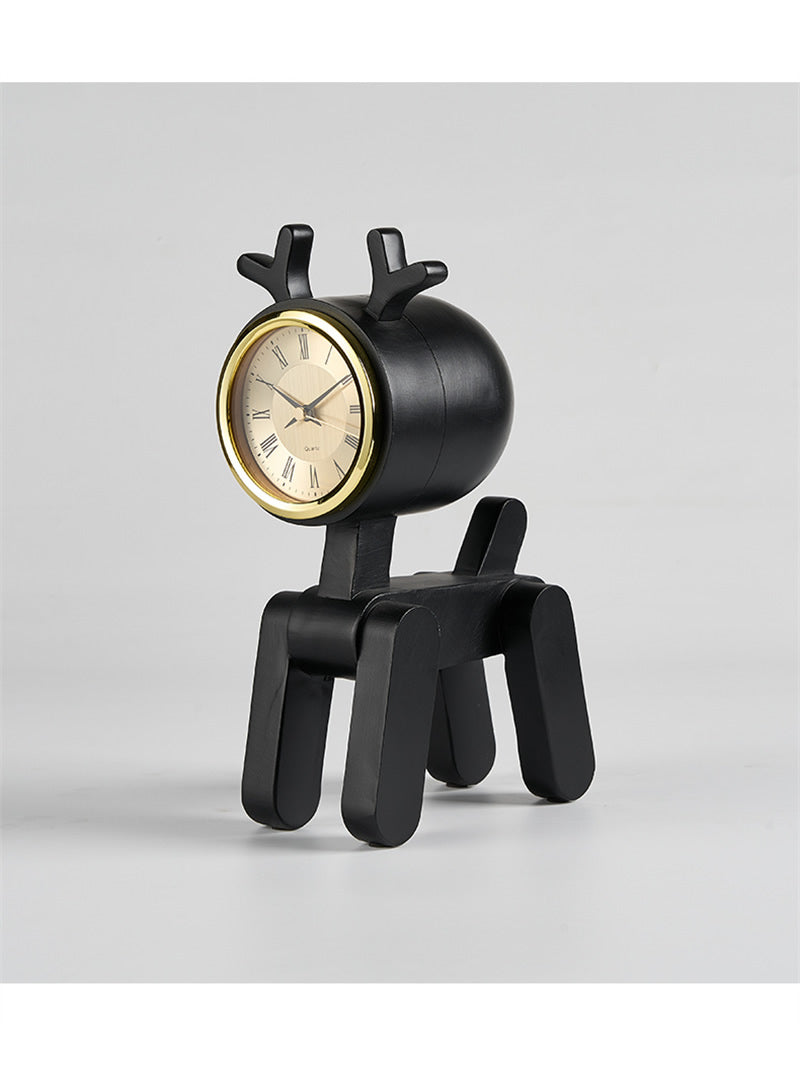 Minimalist Deer Desk Clock - Elegant Animal-Shaped Analog Clock