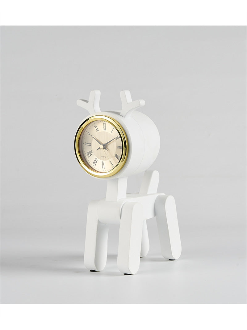 Minimalist Deer Desk Clock - Elegant Animal-Shaped Analog Clock