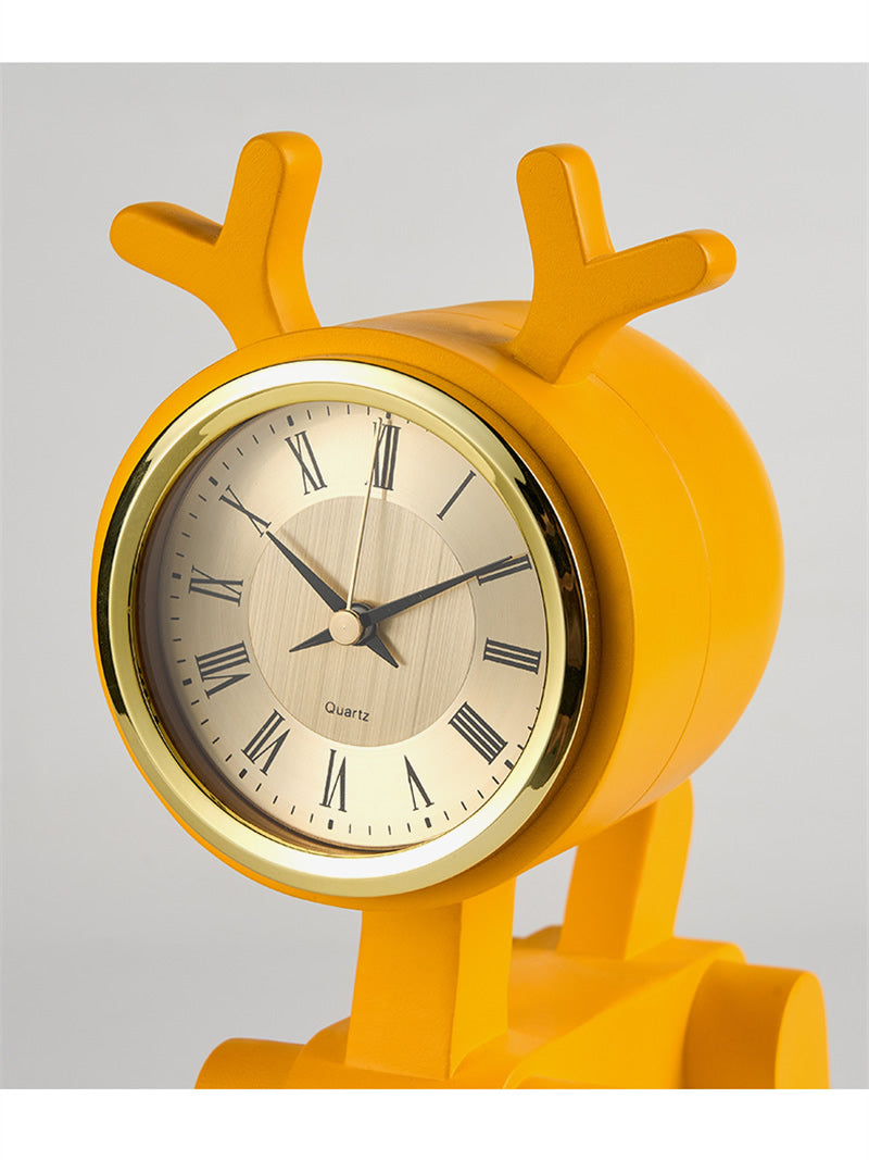 Minimalist Deer Desk Clock - Elegant Animal-Shaped Analog Clock