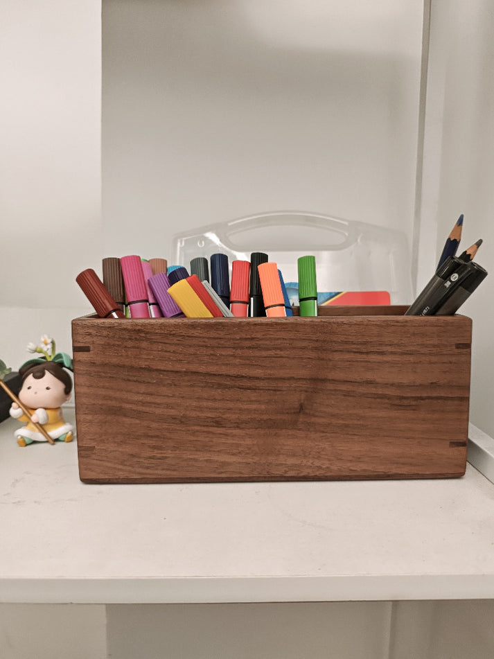 Minimalist Wooden Dual Compartment Organizer Desk Tidy And Pen Holder minimalist-wooden-dual-compartment-organizer-desk-tidy-and-pen-holder