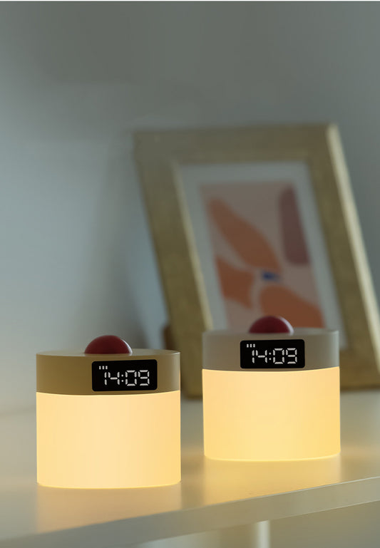 Modern Bedside Lamp with Clock - Night Lighting & Auto-Off Timer