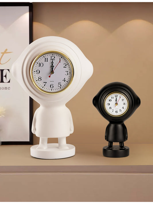 Modern Human Silhouette Clock - Minimalist Analog Desk Clock for Home & Office