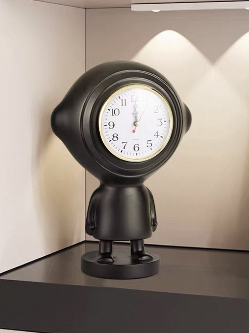 Modern Human Silhouette Clock - Minimalist Analog Desk Clock for Home & Office
