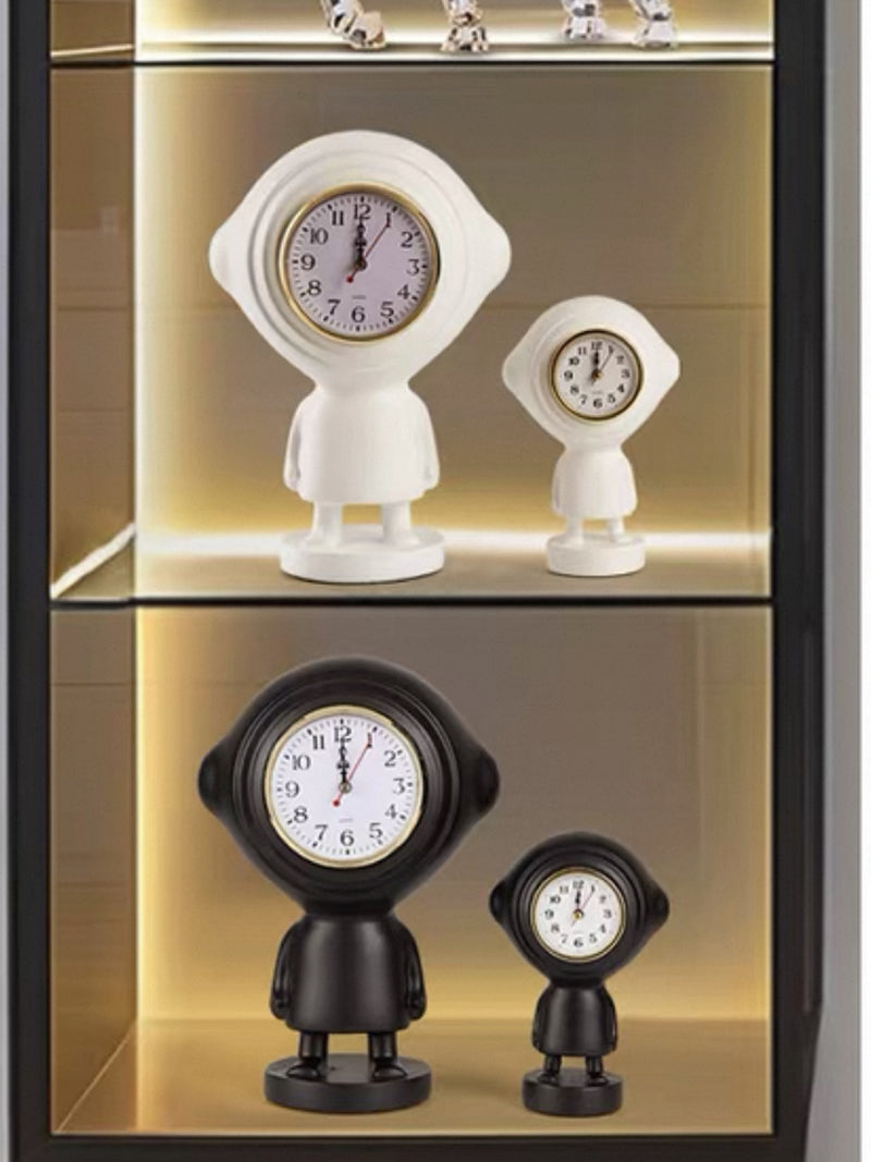 Modern Human Silhouette Clock - Minimalist Analog Desk Clock for Home & Office