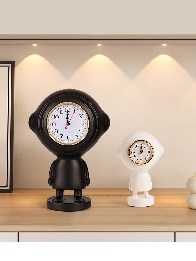 Modern Human Silhouette Clock - Minimalist Analog Desk Clock for Home & Office