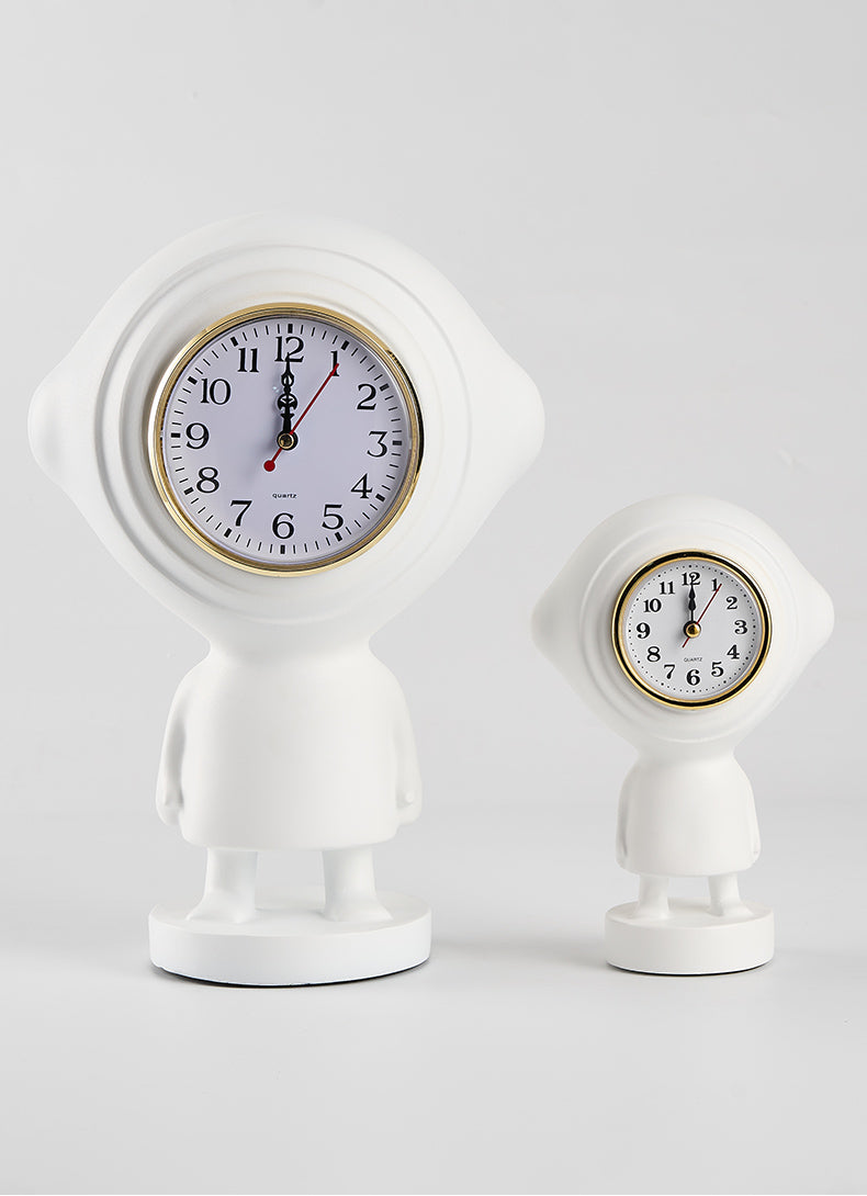 Modern Human Silhouette Clock - Minimalist Analog Desk Clock for Home & Office