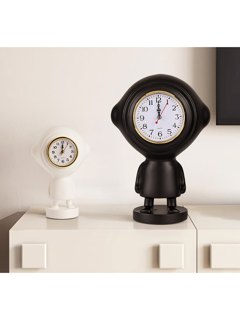 Modern Human Silhouette Clock - Minimalist Analog Desk Clock for Home & Office