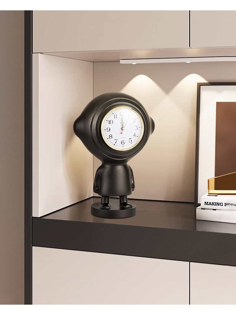 Modern Human Silhouette Clock - Minimalist Analog Desk Clock for Home & Office