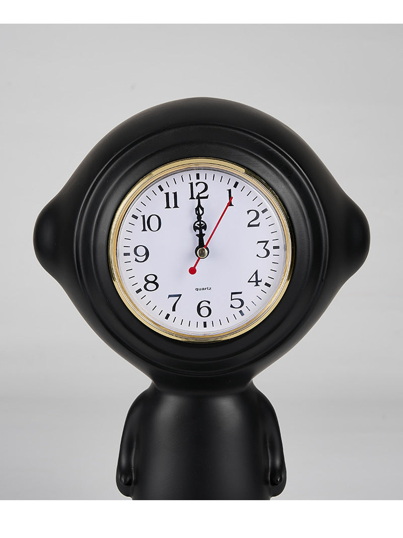 Modern Human Silhouette Clock - Minimalist Analog Desk Clock for Home & Office