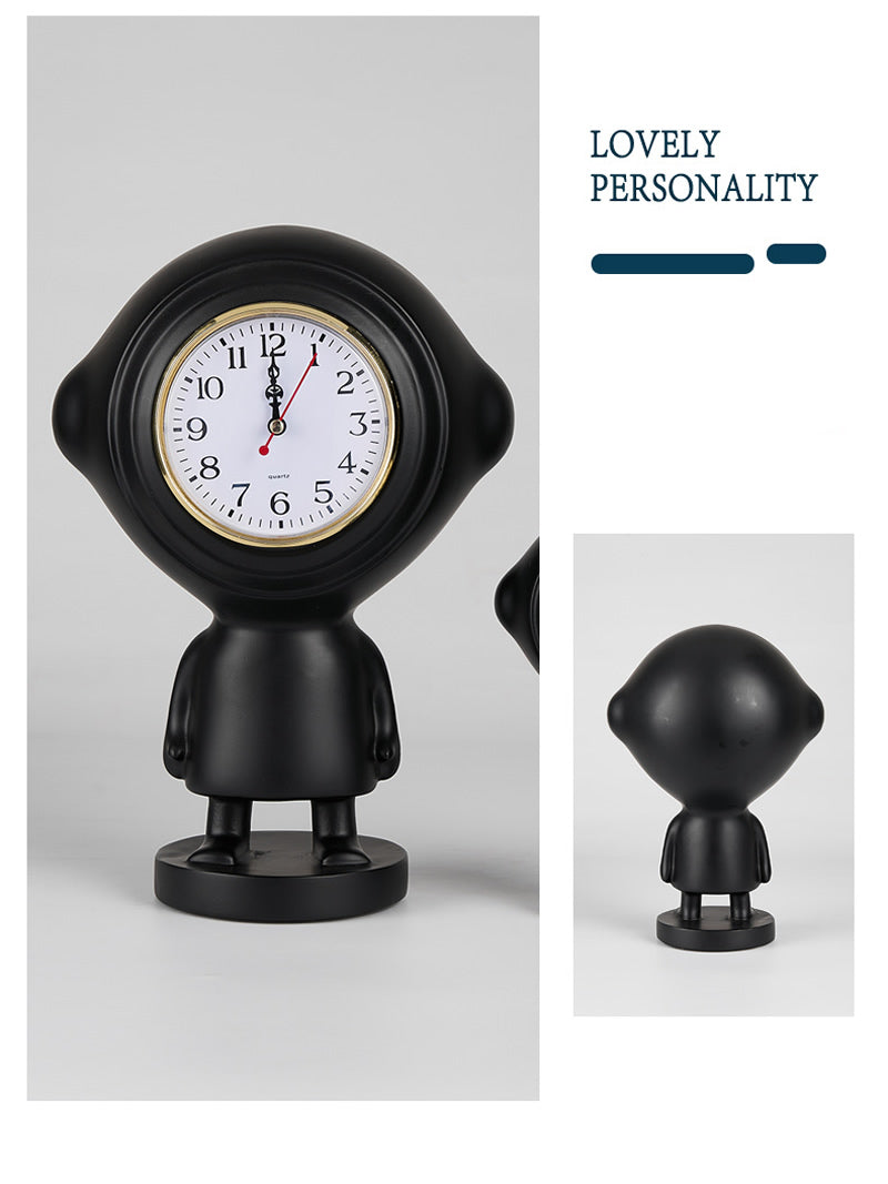 Modern Human Silhouette Clock - Minimalist Analog Desk Clock for Home & Office
