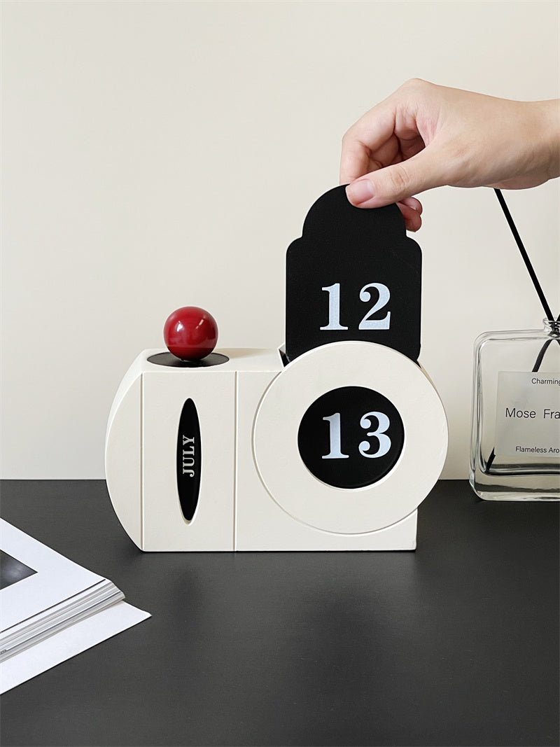 Modern Minimalist Art Manual Perpetual Calendar - Stylish Office Desk Decor