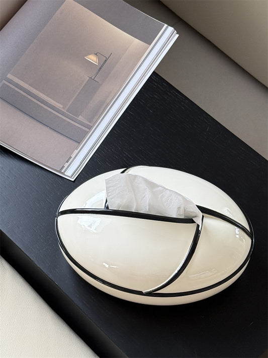 Modern Oval Tissue Box Cover, Stylish Home Decor Tissue Holder