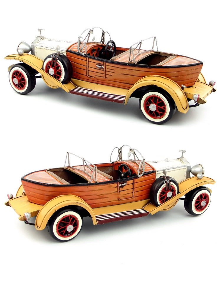 Nostalgic 1932 Rolls-Royce Phantom model, classic car iron ornaments, shooting props, unique gifts