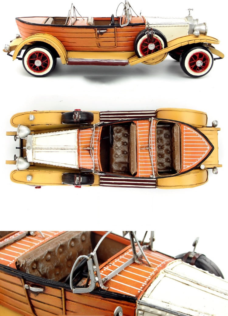 Nostalgic 1932 Rolls-Royce Phantom model, classic car iron ornaments, shooting props, unique gifts