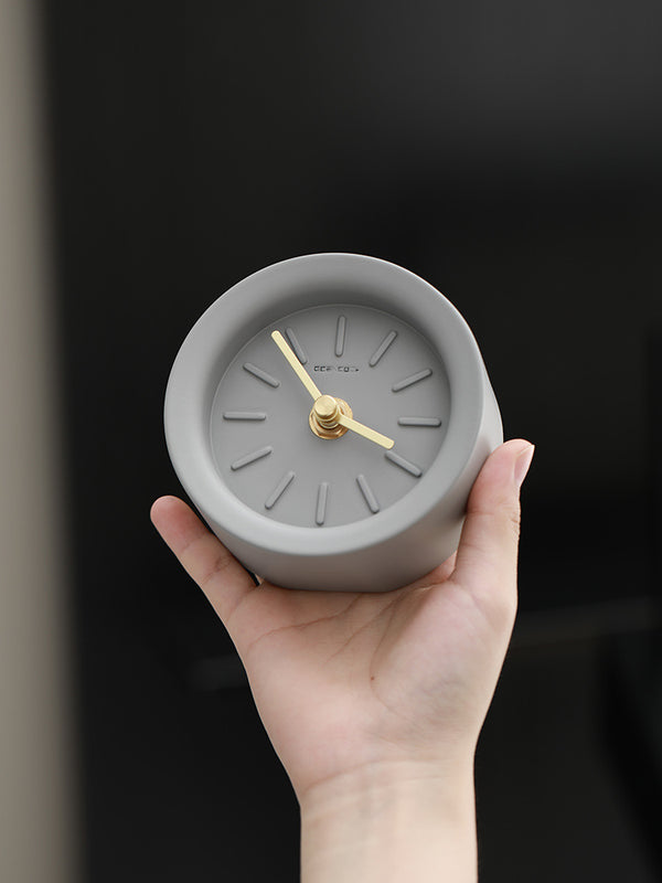 Personalized Concrete Desk Clock: Classic Home Decor Addition – MoreAngle