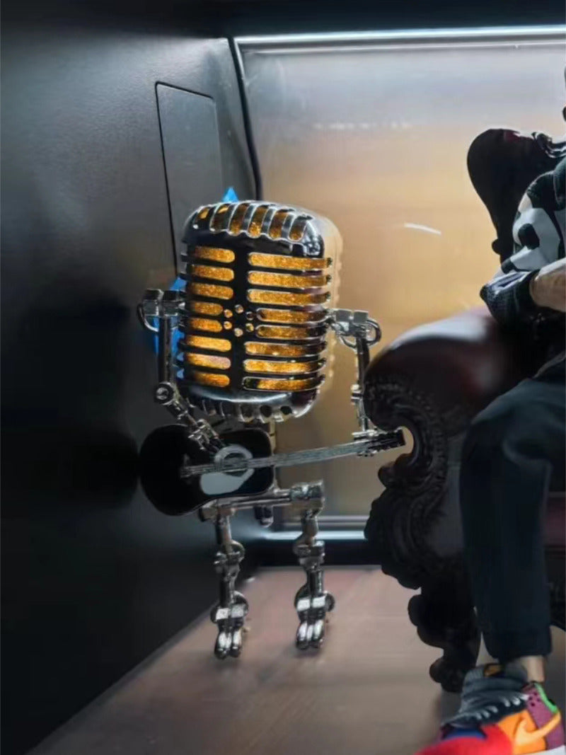 Punk Microphone Punk Microphone Shaped Guitar Rock Singer Decorative Night Light ...