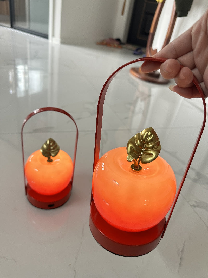 Red Big Apple Christmas Decoration Lights, Romantic Table Lamp