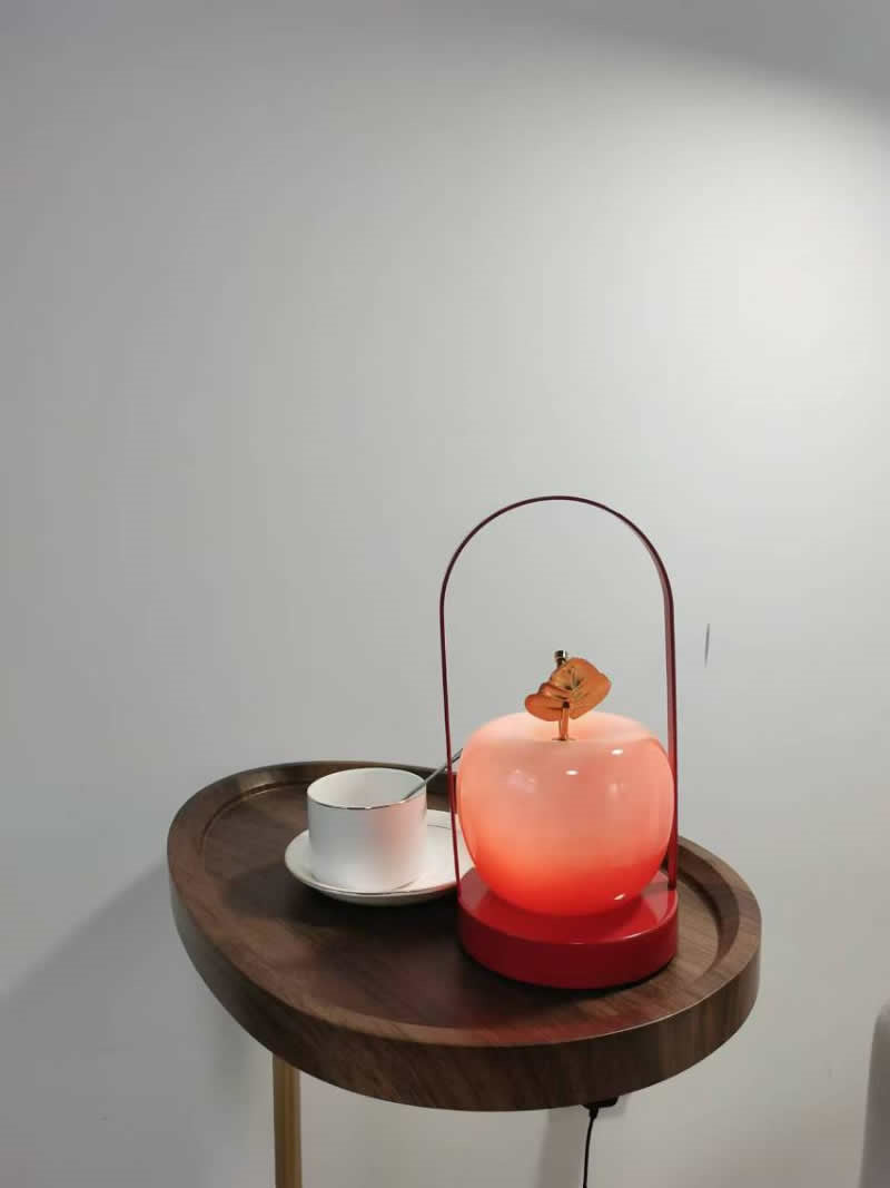 Red Big Apple Christmas Decoration Lights, Romantic Table Lamp