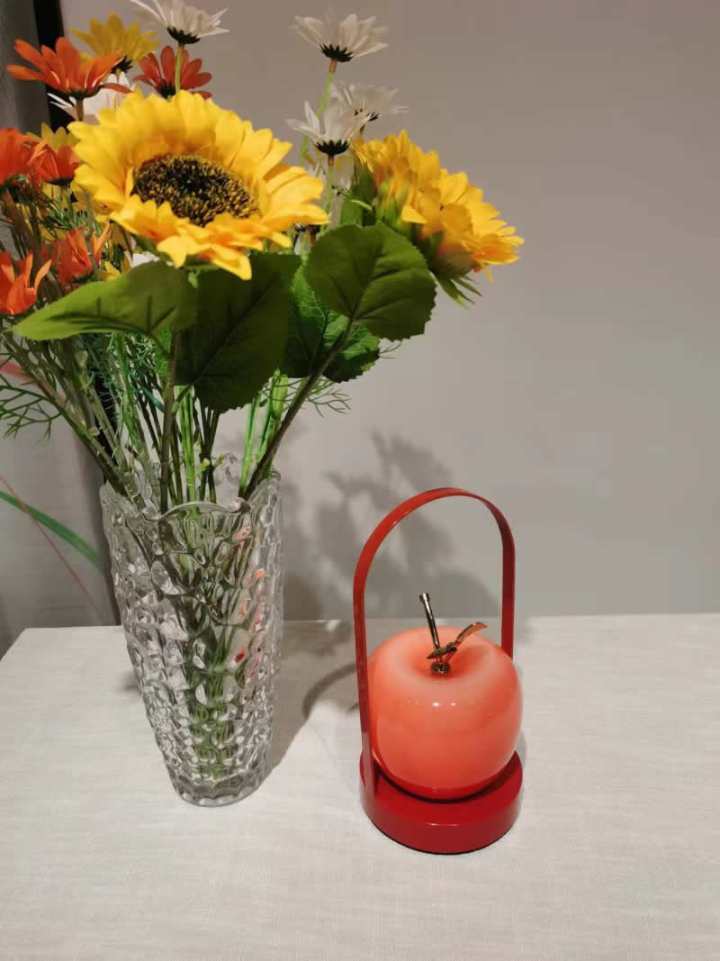 Red Big Apple Christmas Decoration Lights, Romantic Table Lamp