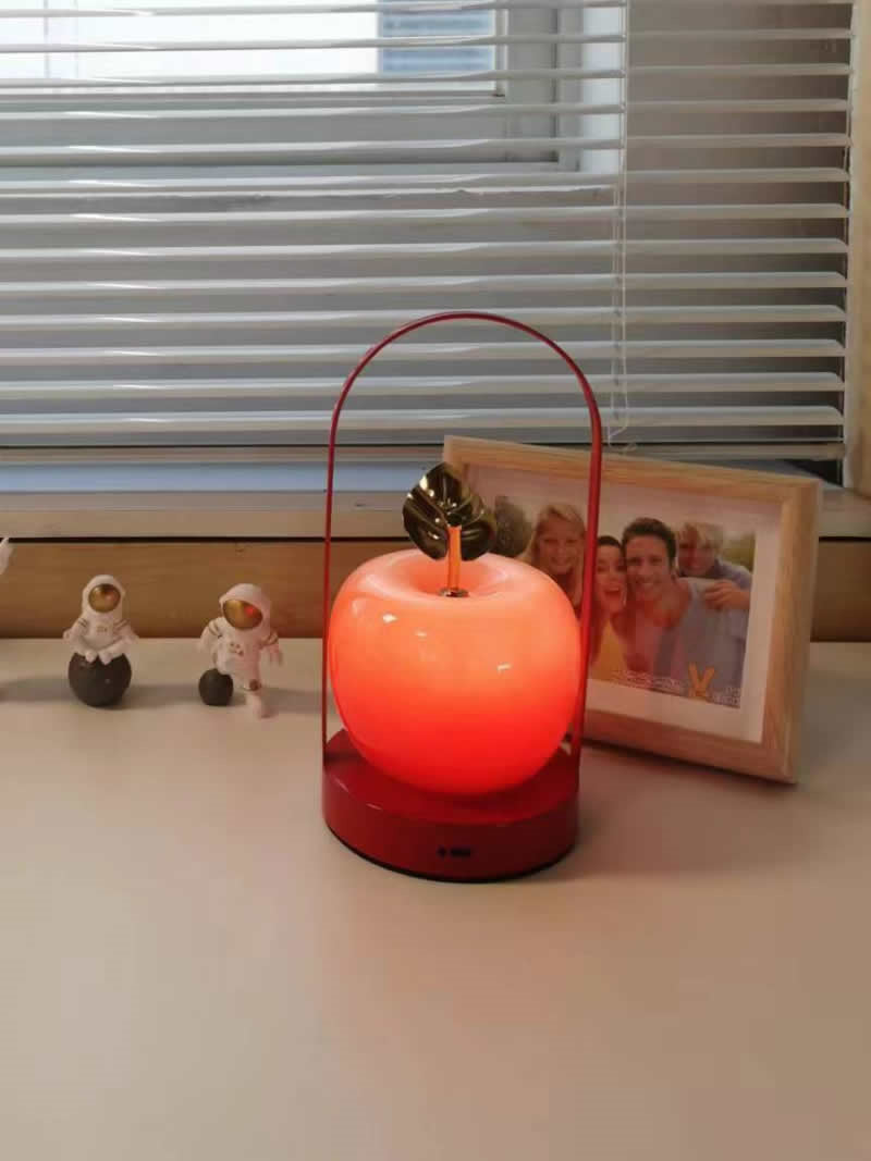 Red Big Apple Christmas Decoration Lights, Romantic Table Lamp