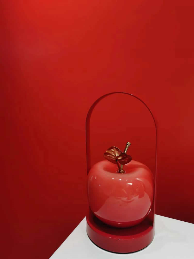 Red Big Apple Christmas Decoration Lights, Romantic Table Lamp