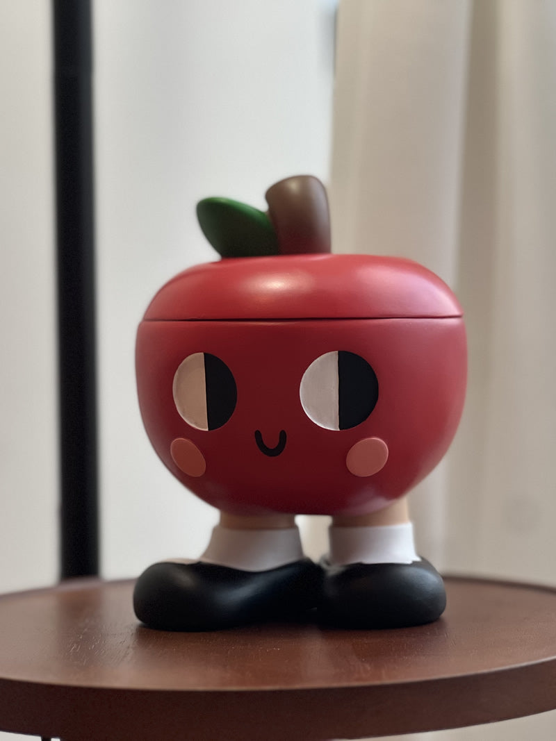 Red Cartoon Apple Storage Jar - Funy Desktop Decoration And Organization